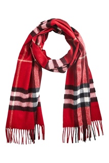 Красный шарф в клетку Burberry