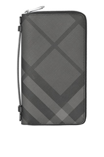 Графитовый бумажник в клетку Burberry