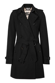 Черный двубортный тренч с поясом Burberry