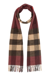 Бордовый клетчатый шарф Burberry