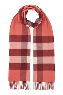Красный шарф с бахромой Burberry