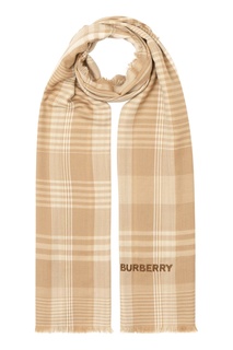 Бежевый шарф в клетку Burberry