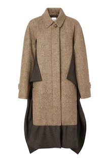 Светло-коричневое пальто с отделкой Burberry
