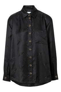 Черная блуза с накладным карманом Burberry