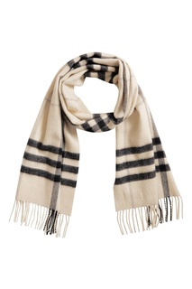 Кремовый клетчатый шарф Burberry