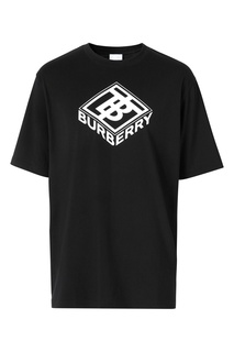 Черная футболка с принтом Burberry