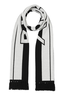 Черно-белый шарф Burberry