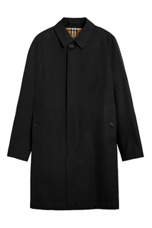Черное пальто с рукавами-регланами Burberry