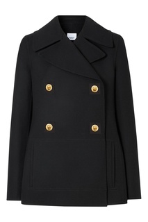 Черный приталенный бушлат Burberry