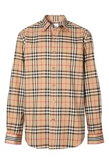 Бежевая хлопковая рубашка Burberry