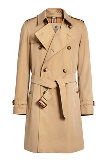 Бежевый двубортный тренч Burberry