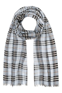 Серый шарф в клетку Burberry