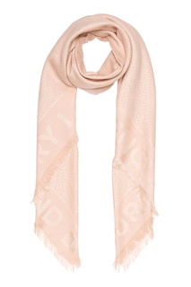 Светло-розовый шарф с бахромой Burberry