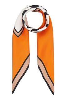 Оранжевый платок из шелка Burberry