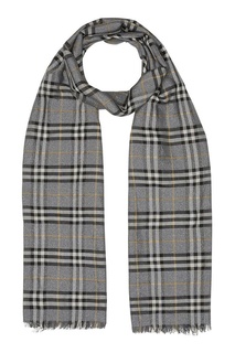 Серый шарф с серебристым блеском Burberry