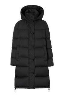 Черный пуховик с монограммой Burberry