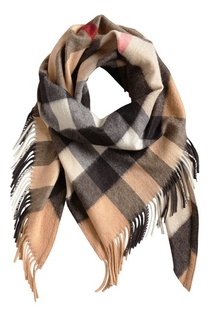 Треугольный шарф в клетку Burberry