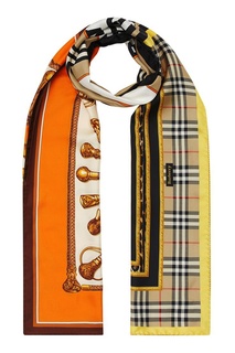 Шарф с контрастными принтами Burberry