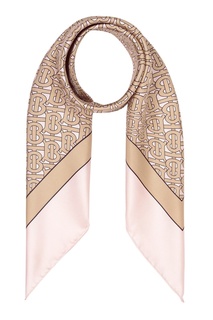 Розовый платок из шелка Burberry