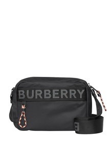 Черная текстильная сумка с логотипом Burberry