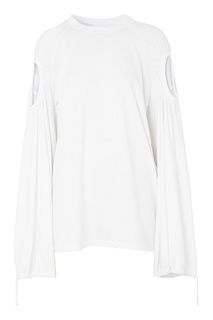 Белая блуза с прорезями Burberry
