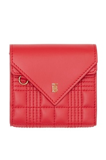 Бумажник из кожи красного цвета Burberry