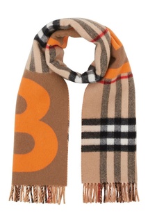 Оранжевый шарф с логотипом Burberry