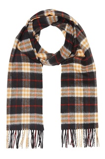 Черный шарф с узором в клетку Burberry