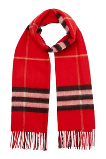 Красный шарф в клетку Burberry