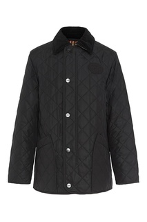 Черная куртка с вельветовым воротником Burberry