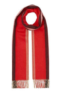 Красный шарф в полоску Burberry