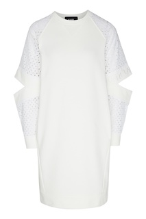 Белое платье-свитшот Karl Lagerfeld