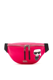Розовая сумка с рисунком K/Ikonik Karl Lagerfeld