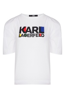 Футболка с пышными рукавами Karl Lagerfeld