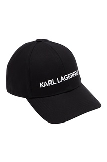 Черная бейсболка с логотипом Karl Lagerfeld