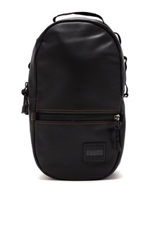 Черный кожаный рюкзак Pacer Coach
