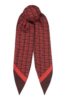 Красный платок с принтами Burberry