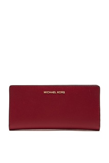 Розовый кошелек из кожи Jet Set Michael Michael Kors