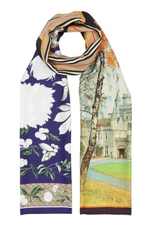 Шелковый шарф с комбинированным принтом Burberry
