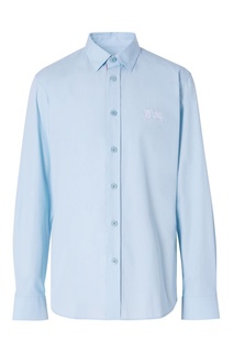 Голубая рубашка из поплина Burberry