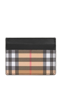 Футляр для карт из кожи и ткани e-canvas Burberry
