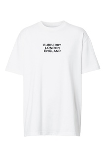 Белая футболка с логотипом Burberry
