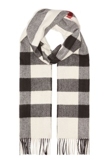Кашемировый шарф в черно-белой гамме Burberry