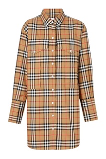 Удлиненная клетчатая рубашка Burberry