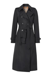 Темно-синий двубортный тренч Burberry