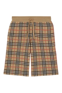 Клетчатые трикотажные шорты Burberry