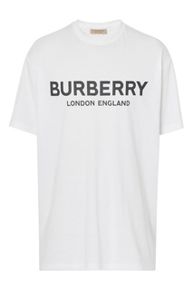 Белая футболка с логотипом Burberry