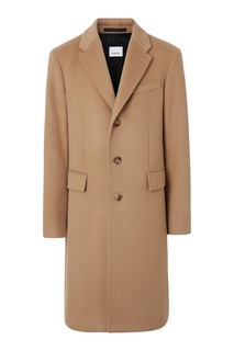 Бежевое кашемировое пальто Burberry