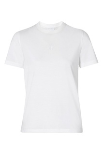 Белая футболка с вышивкой Burberry