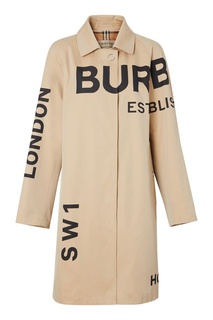 Короткий тренч с логотипами Burberry